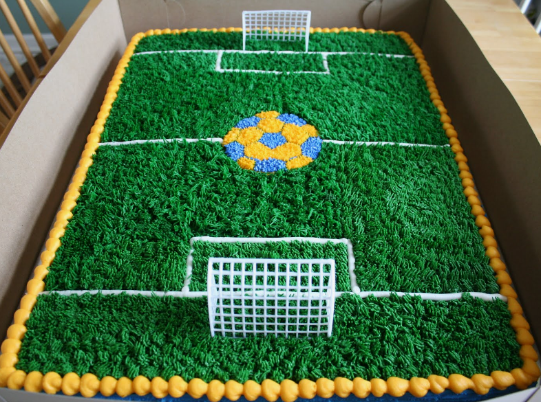 Soccer Field Cake