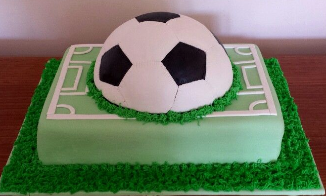 Soccer Field Cake